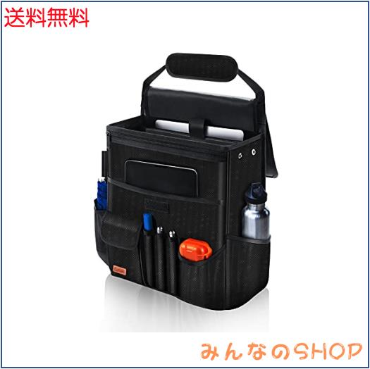 Smof 車用収納ポケット 蓋付き 改良デザイン 助手席前後 撥水加工 多いポケット 持ち運びやすい