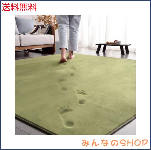 ラグ カーペット 低反発 ラグマット 3畳 厚手15mm 190x240cm 滑り止め付 洗える 防音 床暖房 ホットカーペット対応 防ダニ 抗菌 フランネ