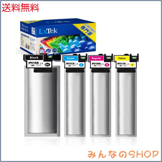 LxTek Epson用 エプソン用 IP01B 互換インクパック 増量4色セット(IP01KB IP01CB IP01MB IP01YB) 『互換インク/大容量/説明書付/残量表示
