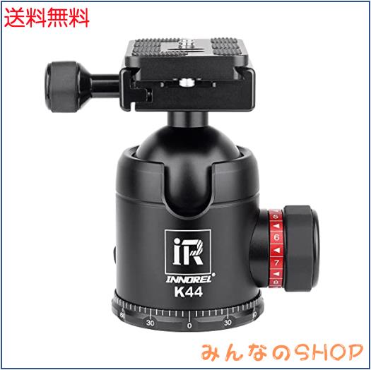 INNOREL 自由雲台 ボール雲台 微動雲台 低重心 最大耐荷重 25kg ボールヘッド直径 44MM 強化 CNC アルミ合金 360度回転 パノラマ 3/8”ネの通販は 5,416円