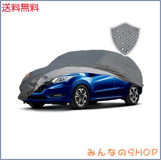 自動車ボディーカバー 4層構造 裏起毛タイプ 黄砂 対策 防水防塵防輻射紫外線 カーカバー SUV 対応 汎用 サイズ (SUV車：440*180*165CM)