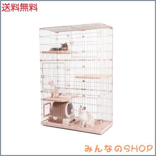 PETEPELA(ぺテぺラ) 猫 ケージ 大型 3段 広い 2段 多頭飼い キャットケージ 猫用エンクロージャ キャスター/ローラー 大きい/でかい 増や