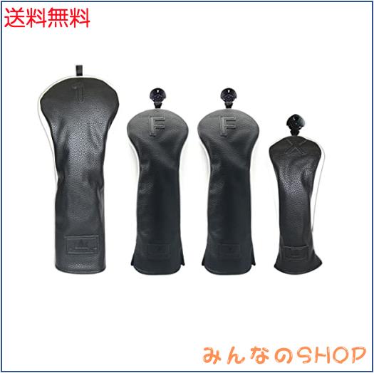 CRAFTSMAN（クラフトマン）ゴルフウッドカバー ヘッドカバー 4個セット（1ffx） ゴルフティー12個 ドライバー用・フェアウェイウッド用・