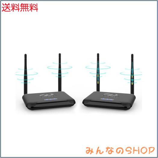 PAKITE正規品ワイヤレスHDMI送信機と受信機、hdmi 無線 キット、1080 PフルHD、最大距離200 M、赤外線リモコン拡張、HDMIリング出力送信の通販は