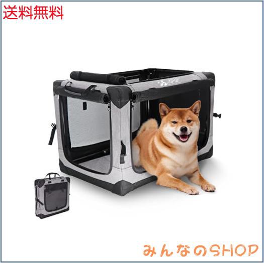GPR ペット ソフトクレート ケージ ペットキャリー ペットハウス カバー取り外せる 4面メッシュ出入口 鉄フレーム 猫犬兼用 折りたたみ式の通販は