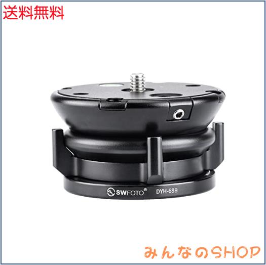 SWFOTO DYH-68B レベリングベース 低重心 雲台 アルミニウム合金製 最大負荷10KG,黒 8,348円