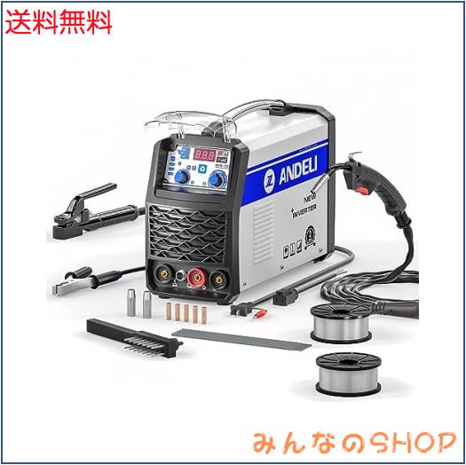 ANDELI 半自動溶接機 120AノンガスMIG/アーク溶接/lift TIG 100V/200V兼用 インバーター直流溶接機 MIG溶接 半自動 日本語取説書 MIG-250の通販は 16,936円