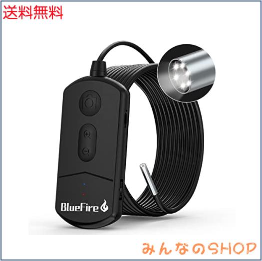 【3.9mm極細レンズ＆技適認証済み】BuleFire ファイバースコープ ワイヤレス内視鏡カメラ HD1080P 6個高輝度LEDライト WiFi接続 iOS/Andro
