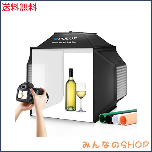 【2024新登場】PULUZ 撮影ボックス 40cm折りたたみ式撮影ブース 物撮り用ボックス 簡易スタジオ ソフトボックス 480PCSランプビーズ 5500