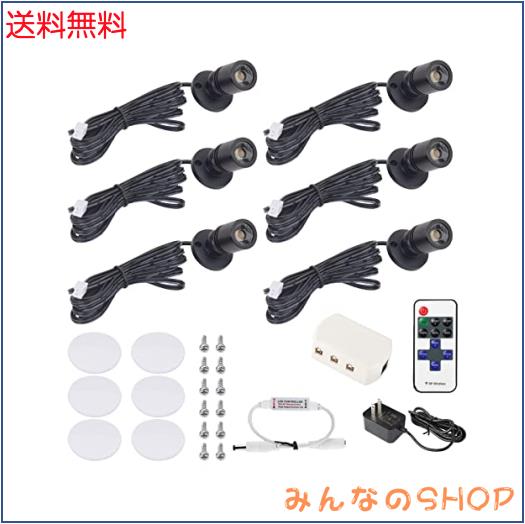 Aduson ミニスポットライト 3000K 6個 LED1.5W 12VDC ジュエリー ショーケース ディスプレイ 照明器具 調光機能付きの通販は