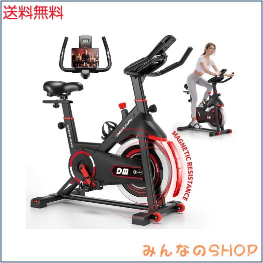 DMASUN エアロバイク 家庭用 静音スピンバイク フィットネスバイク 静音 マグネット式 無段階調整 サドル・ハンドル調節可能 本格的トレ