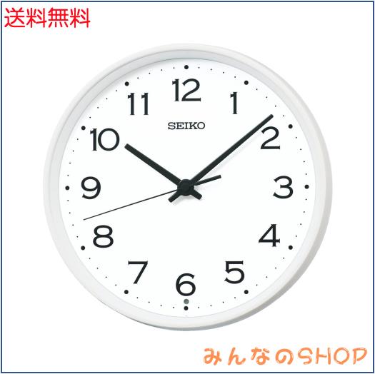 セイコークロック(Seiko Clock) 掛け時計 電波 アナログ 金属枠 白 直径270×48mm KX268W