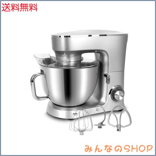 Xverycan スタンドミキサー 卓上ミキサー 8L大容量 3種類アタッチメント付き 業務用 家庭用 6段階スピード調節機能 パン生地こねやお菓子