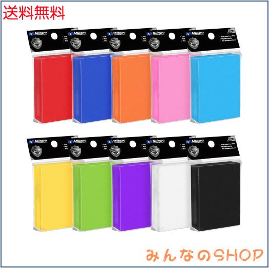 Mlikero カードスリーブ 10色セット 1000枚 マット仕様 トレカ スリーブ 66×91mm 標準TCGカード対応