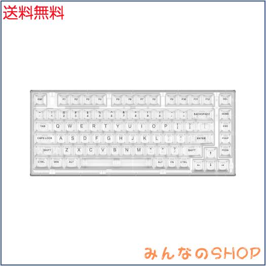 YUNZII X75 ホットスワップメカニカルキーボード 透明なキーキャップ ガスケット装着75キーボード RGBバックライト付き ゲーミングキーボ