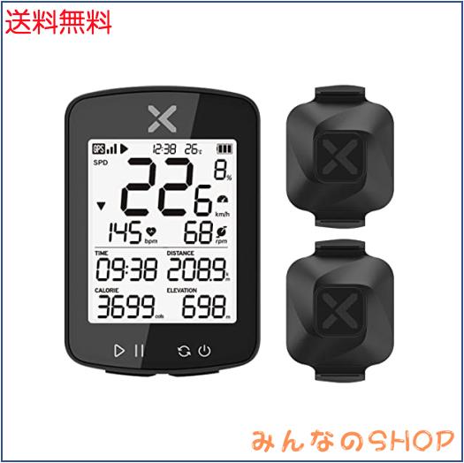 XOSS GPS サイクルコンピュータ スピード ケイデンスセンサーセット ワイヤレス Bluetooth ANT+対応（G+2，Vortex 2pcs）