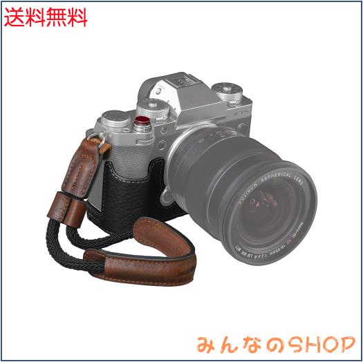 SmallRig FUJIFILM X-T5用ハーフケース/リストストラップキット シャッターボタン付き X-T5用アルミ製 ベースプレート付き レトロスタイ