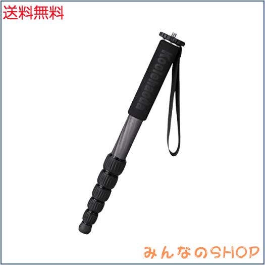 Koolehaoda 一脚カーボンファイバー製カメラ用旅行一脚 耐荷重10kg脚径28mm 6段階伸縮 収納高38cm コンパクト 便利 軽量 旅行用 (MP-286C