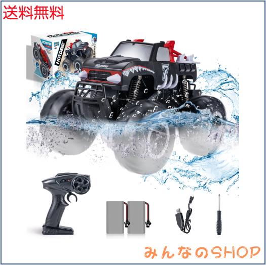 Carox ラジコン 水陸両用 4wd 防水 オフロード-ラジコンカー 子供向け 衝突防止 360°超信地旋回- バッテリー2個付き SDGs エスディージの通販は