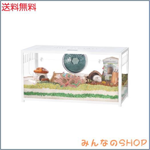 BUCATSTATE ハムスター メタル製 100cm ケージ 飼育ケージ クリアケージ 透明 水槽タイプ 2つ扉 フロントドア最適化 組み立て簡単 耐久性の通販は