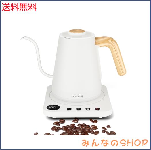 電気ケトル コーヒー HAGOOGI (ハゴオギ) ドリップケトル 1.0L 1200W コーヒーポット 温度調節 (1℃単位)/保温機能/空焚き防止/通知音オ
