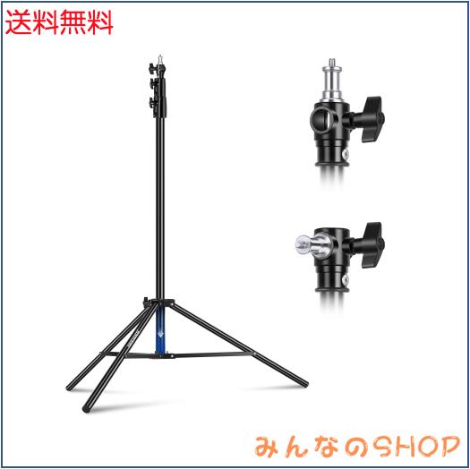 NEEWER 9.2ft/2.8m エアクッションライトスタンド 頑丈な金属製写真三脚スタンド 1/4”~3/8”リバーシブルスピゴット付き 3ウェイ取り付け