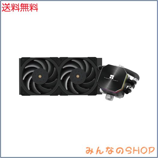 Thermalright Frozen Edge 240 Black PWMファン付きCPUウォータークーラー、ポンプ速度は3300RPMです、S-FDBベアリング、AMD AM4 / AM5、