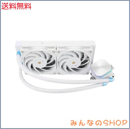 THERMALRIGHT Frozen Edge 240 White PWMファン付き液体CPUウォータークーラー、240mmホワイトコールドロウ仕様、AMD/AM4/AM5用の統合ウ
