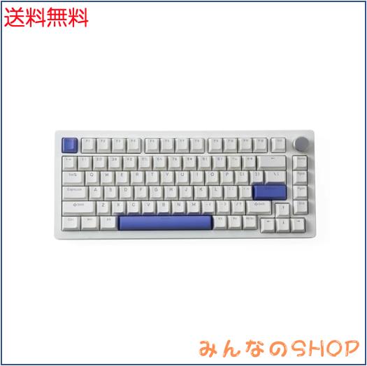 DrunkDeer A75 ラピッドトリガー キーボード メカニカル 82キー PBTキーキャップ ホワイト 磁気スイッチ OEMプロファイル ダブルショットの通販は