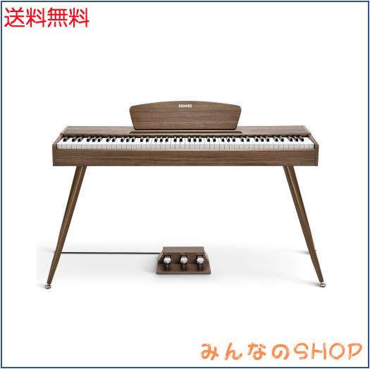 Donner 電子ピアノ 88鍵盤 ハンマーアクション 木製 MIDI対応 3本ペダル スタンド アダプター付 初心者 入門 自宅練習 日本語説明書 DDP-