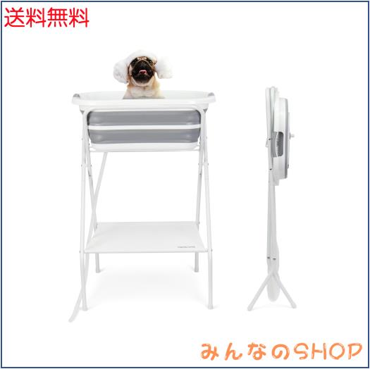BEBEROAD PETS 犬 バスタブ ペット用バスタブ 折りたたみ スタンド付き 猫犬浴槽 猫犬お風呂用 折りたたみたらい 持ち運び 内外に適用 多