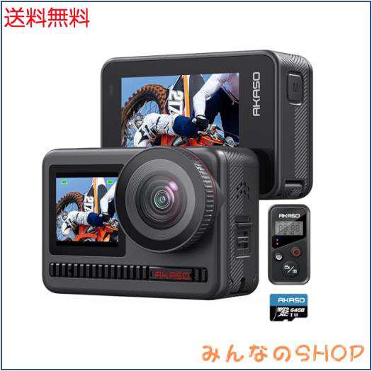 AKASO Brave8 アクションカメラ 4K60fps 48MP スーパースムーズ手ぶれ補正 8Kタイムラプス ウェアラブルカメラ 16倍スローモーション IPXの通販は