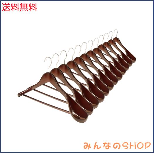 太陽の魚 ハンガー 木製ハンガー スーツハンガー フックは360度回転 両サイドのショルダー部分を5.5cm に広げ滑り止めとフィット感を高めの通販は 4,784円