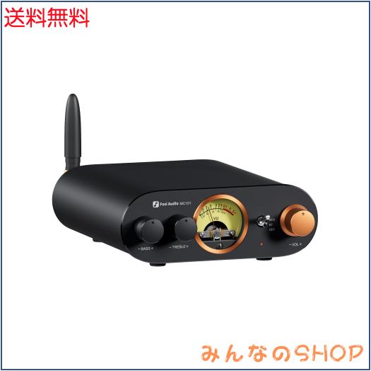 Fosi Audio MC101 Bluetooth ステレオアンプ 100W*２ ホームオーディオコンポーネント ミニアンプ VU メーター付き パッシブスピーカー用