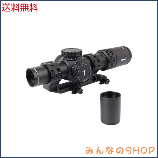 T-EAGLE1.2-6X24IRライフルスコープ ショートスコープ 可変倍率スコープ ワンピースマウント付(BK)