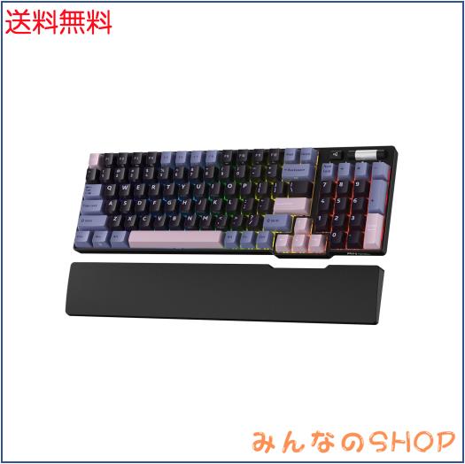 RK ROYAL KLUDGE RK96 RGB 限定版、90% 96 キーワイヤレス 3 モード BT5.0/2.4G/USB-C ホットスワップ可能メカニカルキーボード、リスト