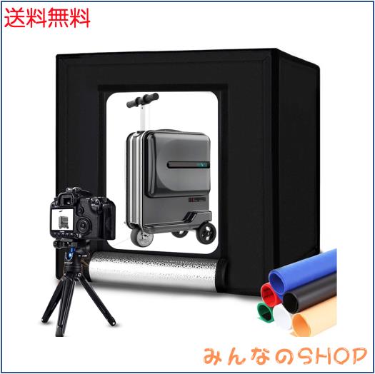 DUCLUS 撮影ボックス 60cm 撮影ブース 折りたたみ、Light Box 簡易 写真スタジオ 調光可能な120個のLEDライト、6色背景 大型商品撮影用キ