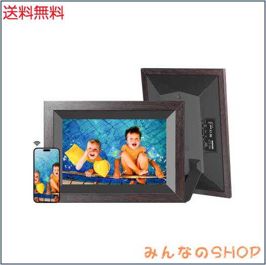 【2024新登場 HD 32GB内蔵】KODAK Wifi デジタルフォトフレーム 10インチ 写真/動画/音楽再生 64GBまでSDカード/USBメモリに対応 Wifi遠