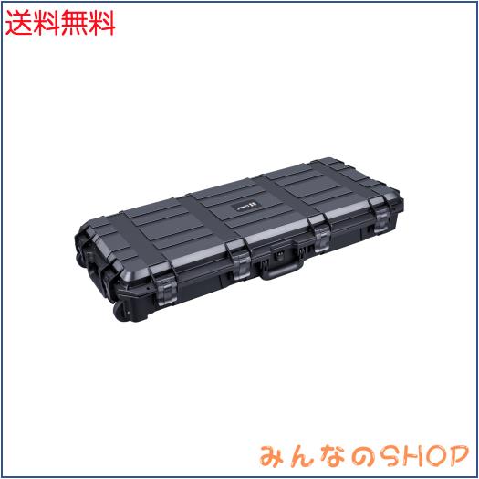 Lykus HC-9010 車輪付き防水ハードケース キャリーオンケース キャスター付き 格子状カットスポンジが内蔵 内寸:86.8x33.5x13 cm カメラ