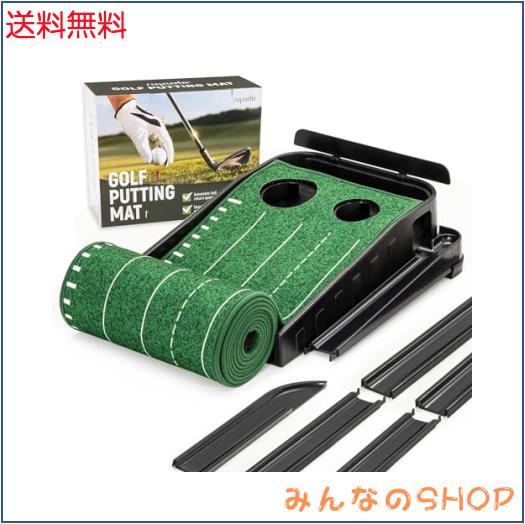 ropoda ゴルフパターマット 自動 返球機能付き パター練習マット 3m 室内 屋外 屋内 静音 アプローチ マット ゴルフ パターマット パターの通販は 5,698円