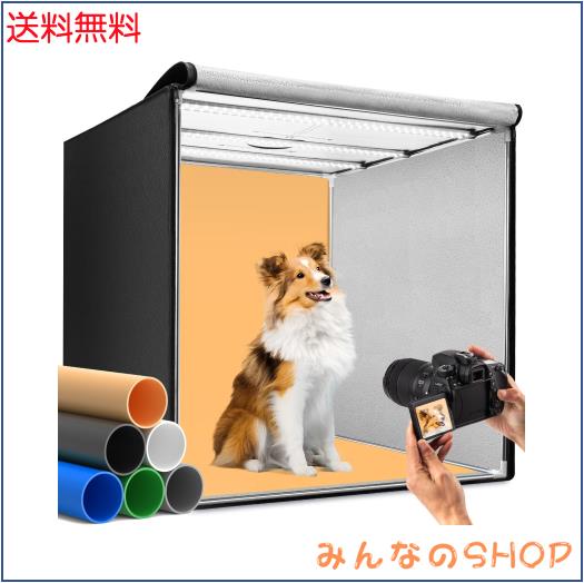 DUCLUS 撮影ボックス 80cm 撮影ブース 折りたたみ、Light Box 簡易 写真スタジオ 調光可能な210個のLEDライト、6色背景 大型商品撮影用キ