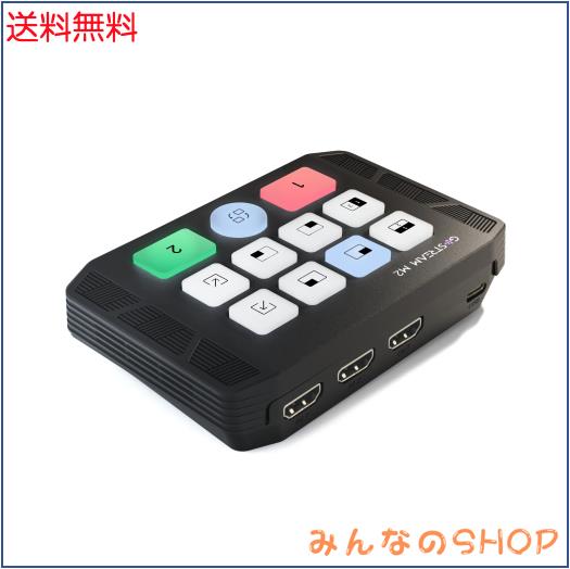 Osee GoStream M2 ストリーミング用キャプチャーカード 、 ストリームスイッチ付きデュアル 4K HDMI 入力キャプチャーカード ビデオキャ