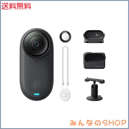 Insta360 GO 3S 128GB - 4K小型ポータブルVlogカメラ、ハンズフリーPOV、どこでもマウント、手ブレ補正、バッテリー寿命140分、10m防水、