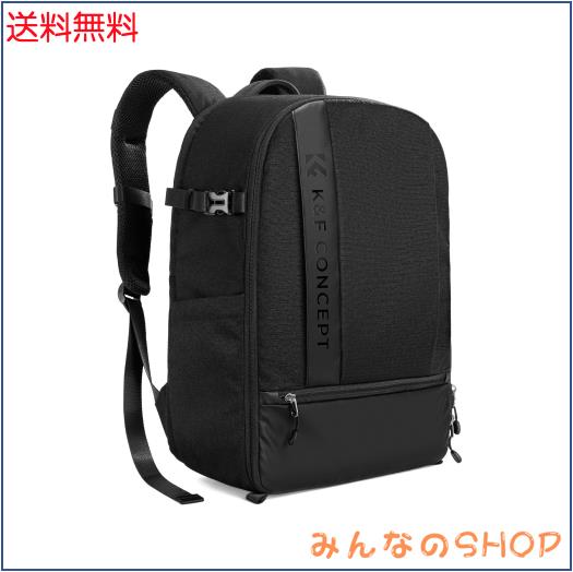 K＆F Concept カメラリュック 一眼レフ カメラバッグ 防水 大容量 三脚 15.6インチpc収納可 レインカバー付 多機能 夜行安全保護 バックパ