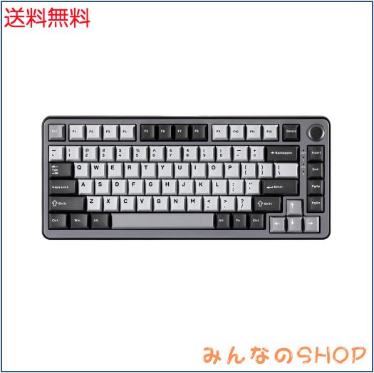 YUNZII RT75 ラピッドトリガー キーボード メカニカル TKL ゲーミング 磁気スイッチ RGB 有線 USB コンパクト 75%配列ノブ付きPBT キーキ