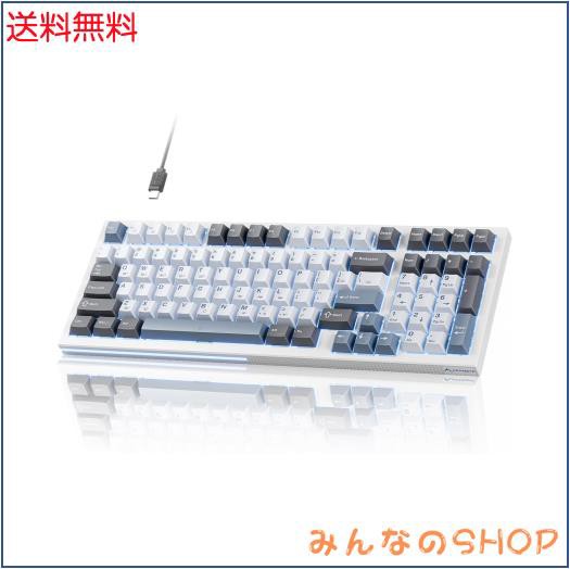 KEMOVE K98SE ゲーミングキーボード 静音 メカニカルキーボード 98キー 5000万回高耐久スイッチ採用 着脱式 有線 USB C 電源ケープル LEDの通販は