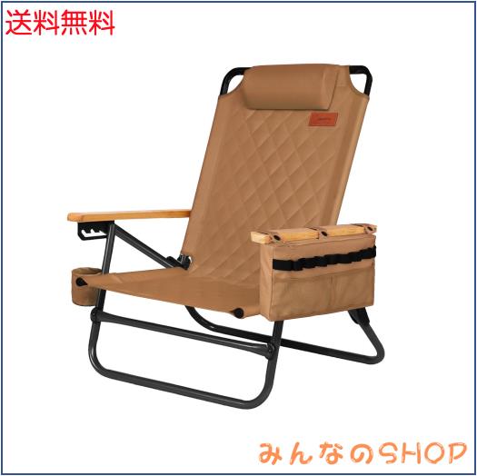DesertFox アウトドア チェア キャンプ チェア ひんやり生地 夏用 軽量 折りたたみ 椅子 L サイズ 78X54×51cm 耐荷 DesertFox キャンプチェア リクライニングチェア アウトドアチェア