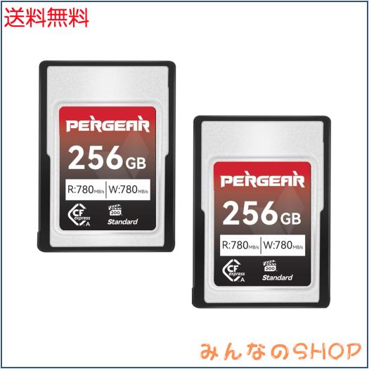 PERGEAR CFexpress Type A メモリカード 256GB 2個入れ 最大780MB/秒の読み取り速度 780MB/秒の書き込み速度 4K 120P、8K 30P録画対応 5