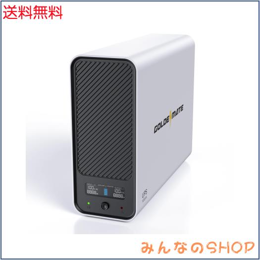 GOLDENMATE 無停電電源装置 UPS 1000VA/800W 230Wh 常時商用給電 正弦波 ネットワーク機器 通信システム ホームオフィス 家庭用の高効率