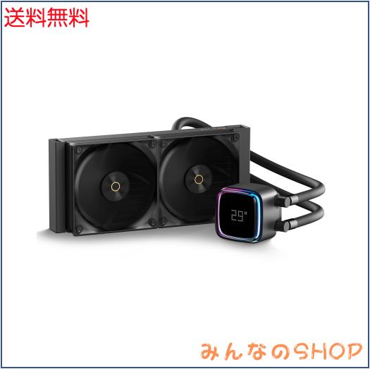 Ocypus Iota L24 CPUクーラー 水冷、デジタルディスプレイ、240MM AIO 簡易水冷CPUクーラー、効率的な冷却ポンプ、ARGB照明コントロール